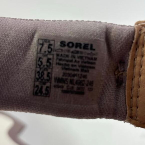 SOREL “Kinetic” Y-Strap High Wedge Sandals Size Womens 7.5 - Picture 12 of 12
